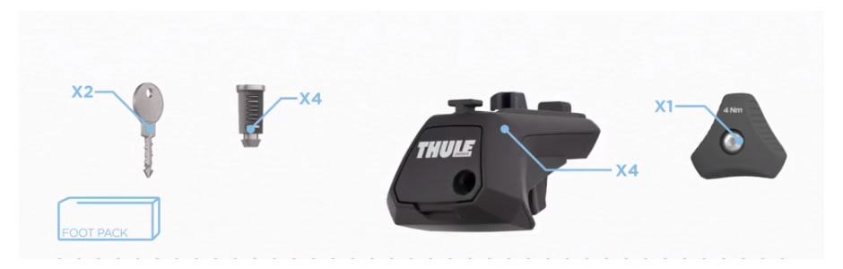 Thule Evo Footpack 7104 components